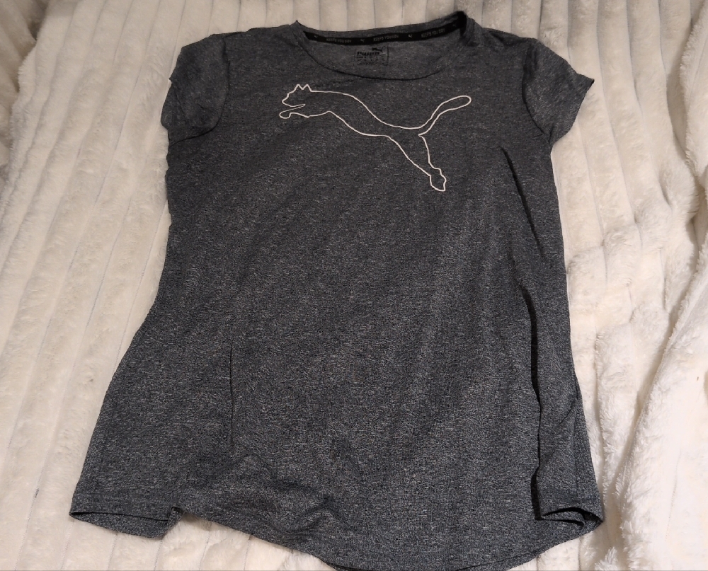 Puma Gray T-Shirt with Logo